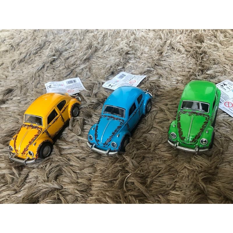 Miniatura Fusca Carrinho de Ferro com Fricção Fusquinha Abre a Porta, Brinquedo Fusca Colorido
