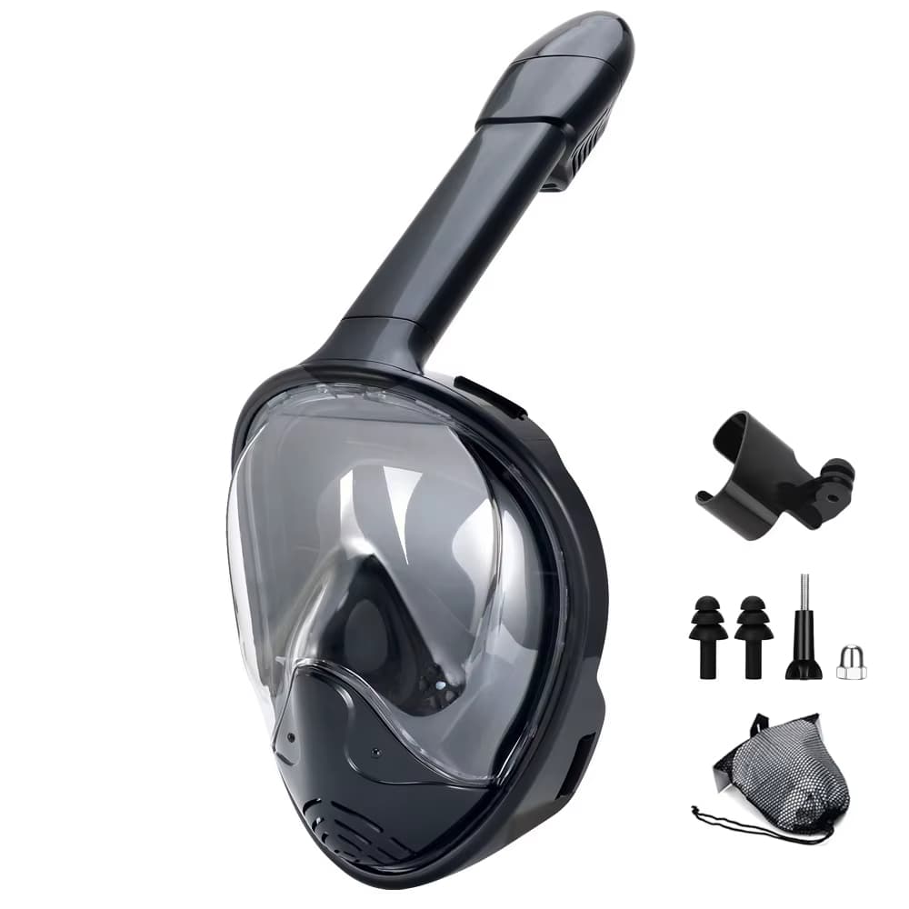 Máscara de Mergulho FULL FACE Com Suporte GOPRO Natação Para Adultos Snorkel Superfície Subaquática