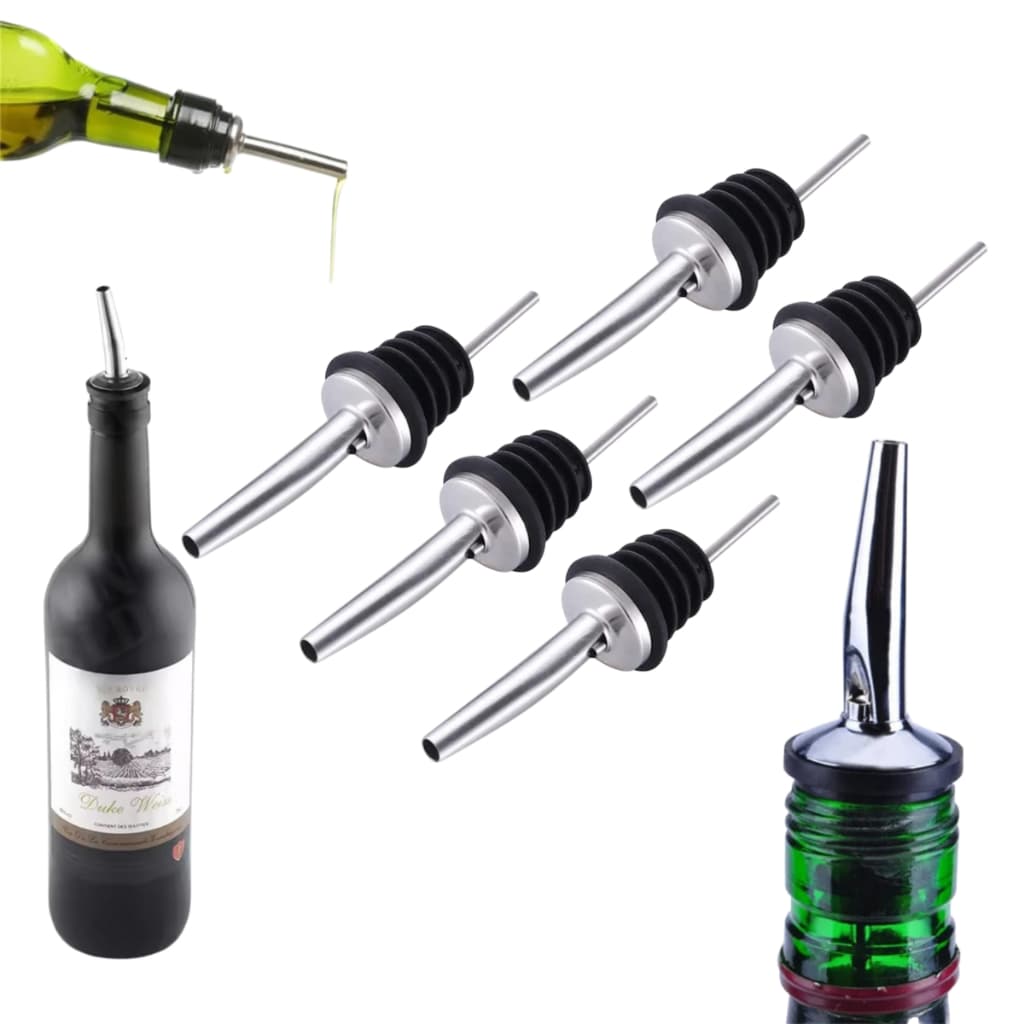 Kit Bico Dosador para Garrafa Inox Bartender Biqueira Tequila Azeite