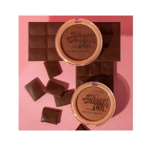 Bronzer Compacto Iluminador Linha Choco Fun Cacau e Gourmet Fenzza