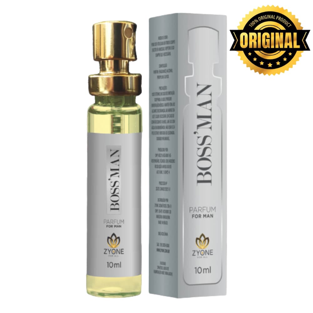 BossMan Zyone Cosméticos Masculino Parfum 10ml Alta Fixação Essência Premium