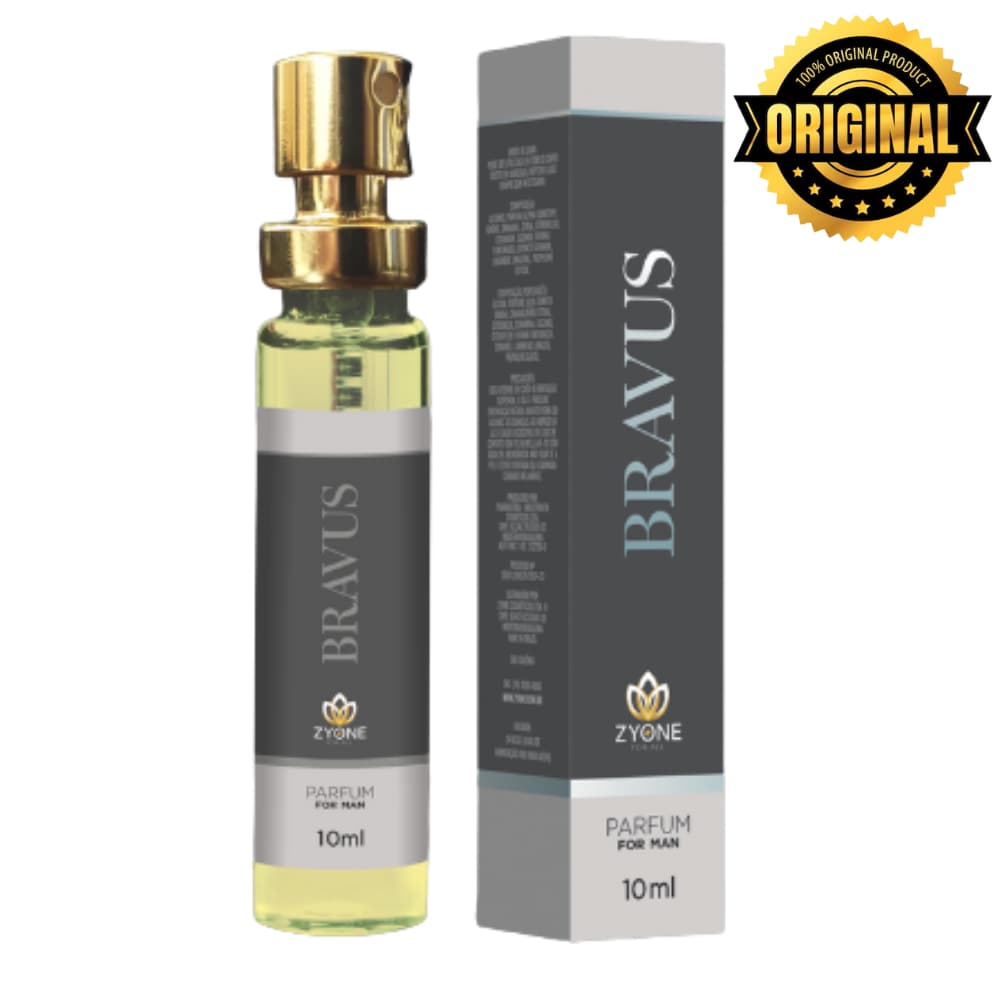 Bravus Zyone Cosméticos Masculino Parfum 10ml Alta Fixação Essência Premium