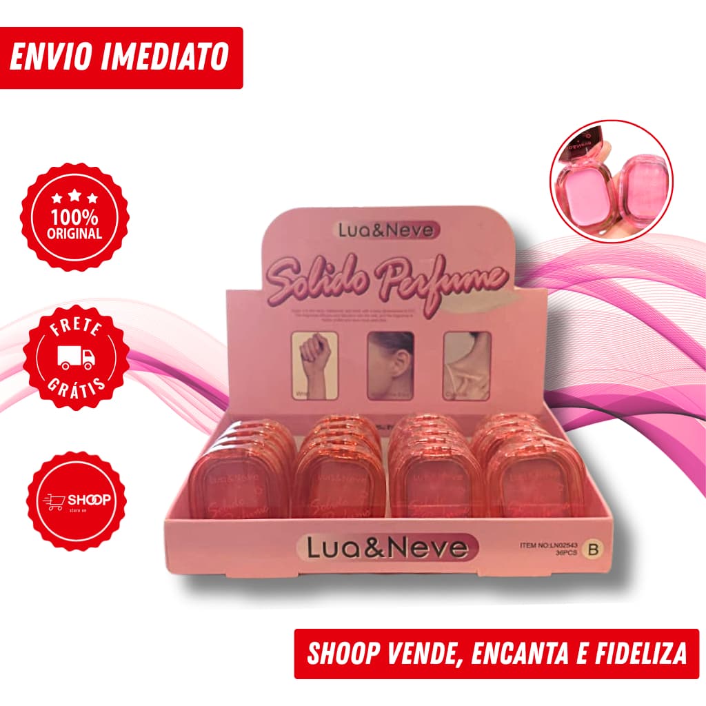 Perfume Sólido Lua & Neve 1.8g – 2 Fragrâncias | Alta Fixação | Prático e Portátil