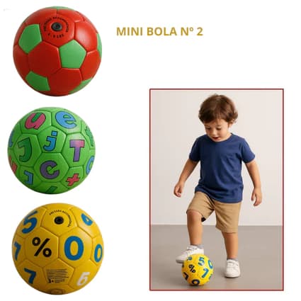 kit 1/2/3/4/5Mini Bola De Futebol Colorida Infantil  Nº 2 promacao