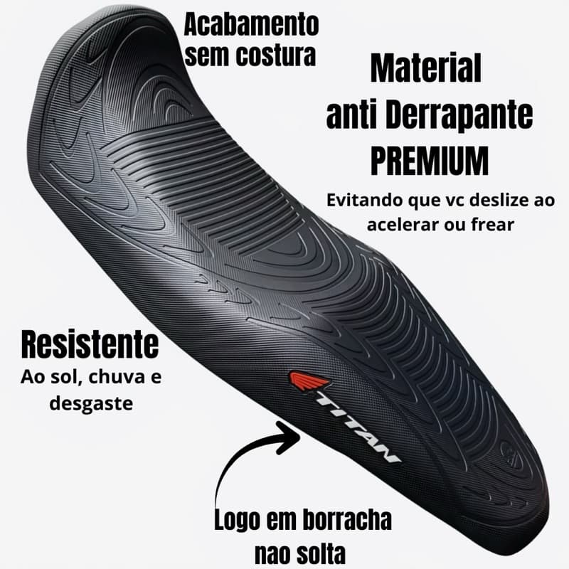 CAPA DE BANCO UNIVERSAL HONDA TITAN/BROS/FAN/CG/YBR/CB 300 assento Moto 3D emborrachada.