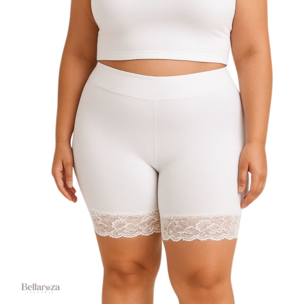 Kit 3 Short Anagua Plus Size Segunda Pele Feminino Com Renda Não Marca Usar De Baixo De Roupas