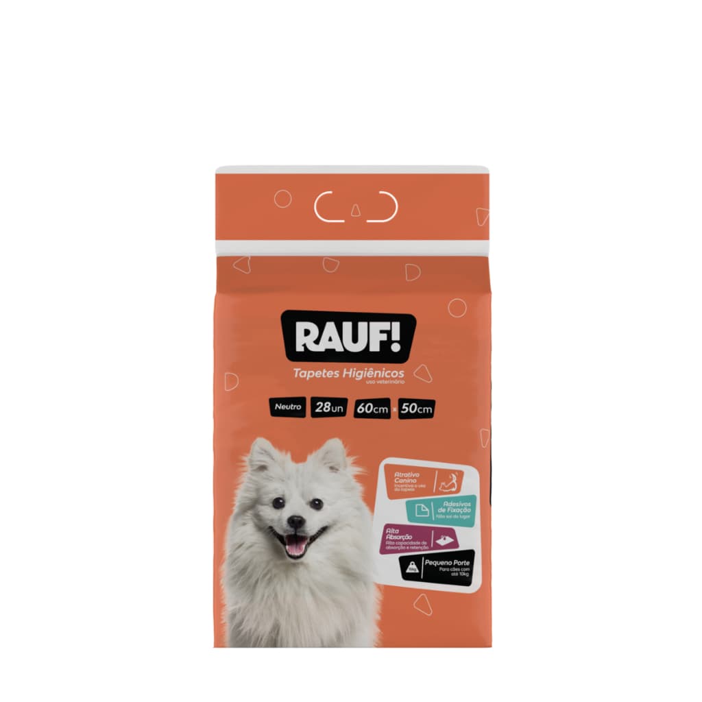 Tapete higiênico para cães Rauf! 60x50 - 28 unidades