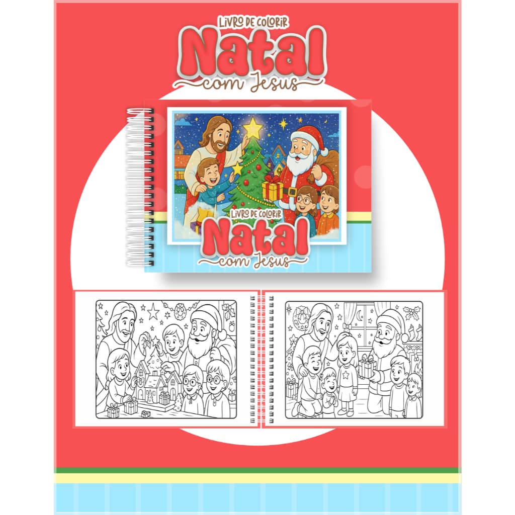LIVRO DE COLORIR NATAL COLORINDO COM JESUS