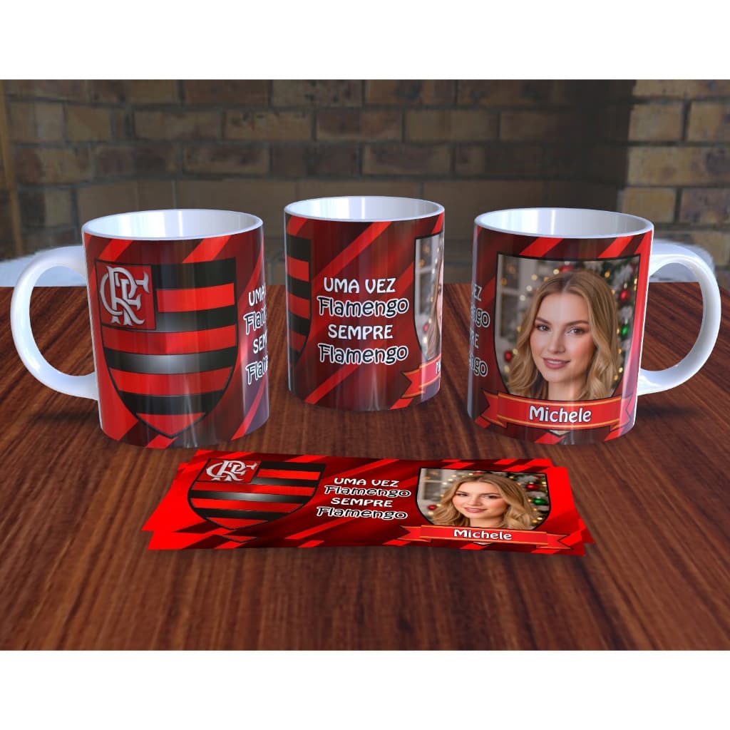 Caneca/Xicara Personalizada Time, Com Nome e Foto