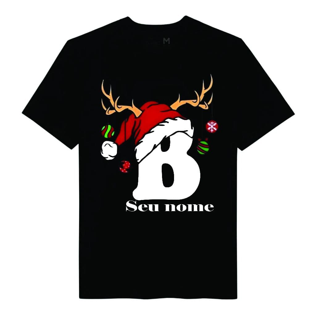 Camisa Personalizada De Natal Para Família, Inicial Com Nome