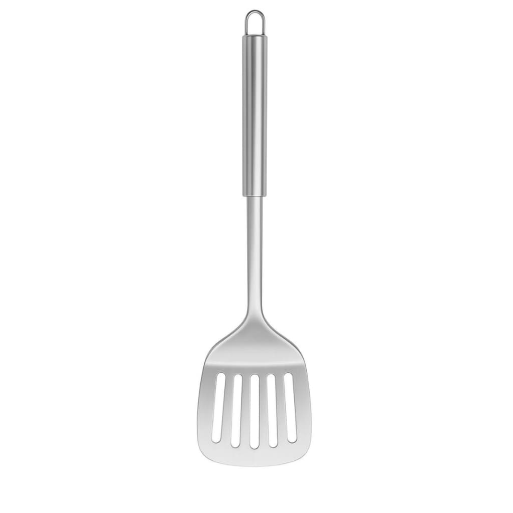 Espátula Inox 35cm Premium Ultra Fina Antideslizante para Grill Chapa e Frigideira Aço 304