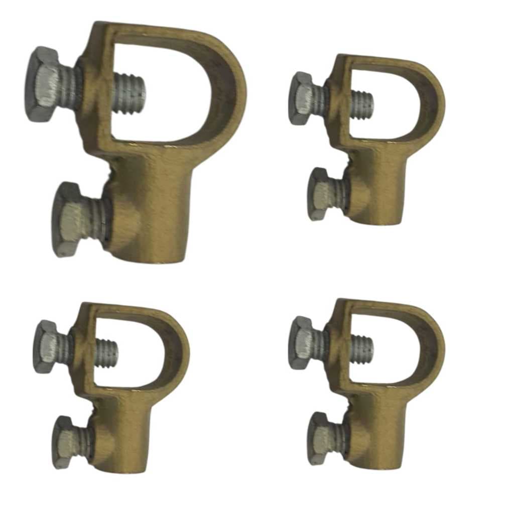 Terminal Conector  p/ Cabo Latao kit c/ 4 peças c/ 2 Parafusos