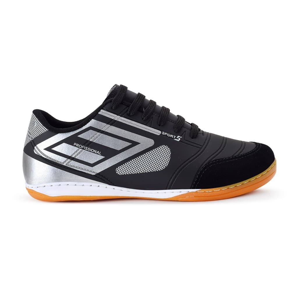 Chuteira Masculina De Futsal Salão Quadra Lisa Pro 5 Profissional Reforçada Costurada
