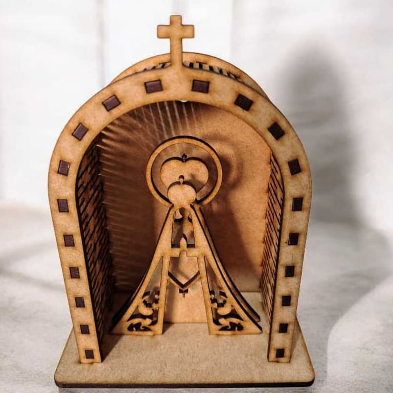Capelinha oratório nossa senhora mdf 3mm