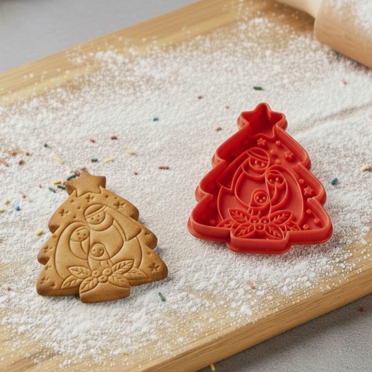 Sagrada Família Cortador Marcador Biscoito Natal Presépio para Pasta Americana Confeitaria Religiosa Decoração de Bolo