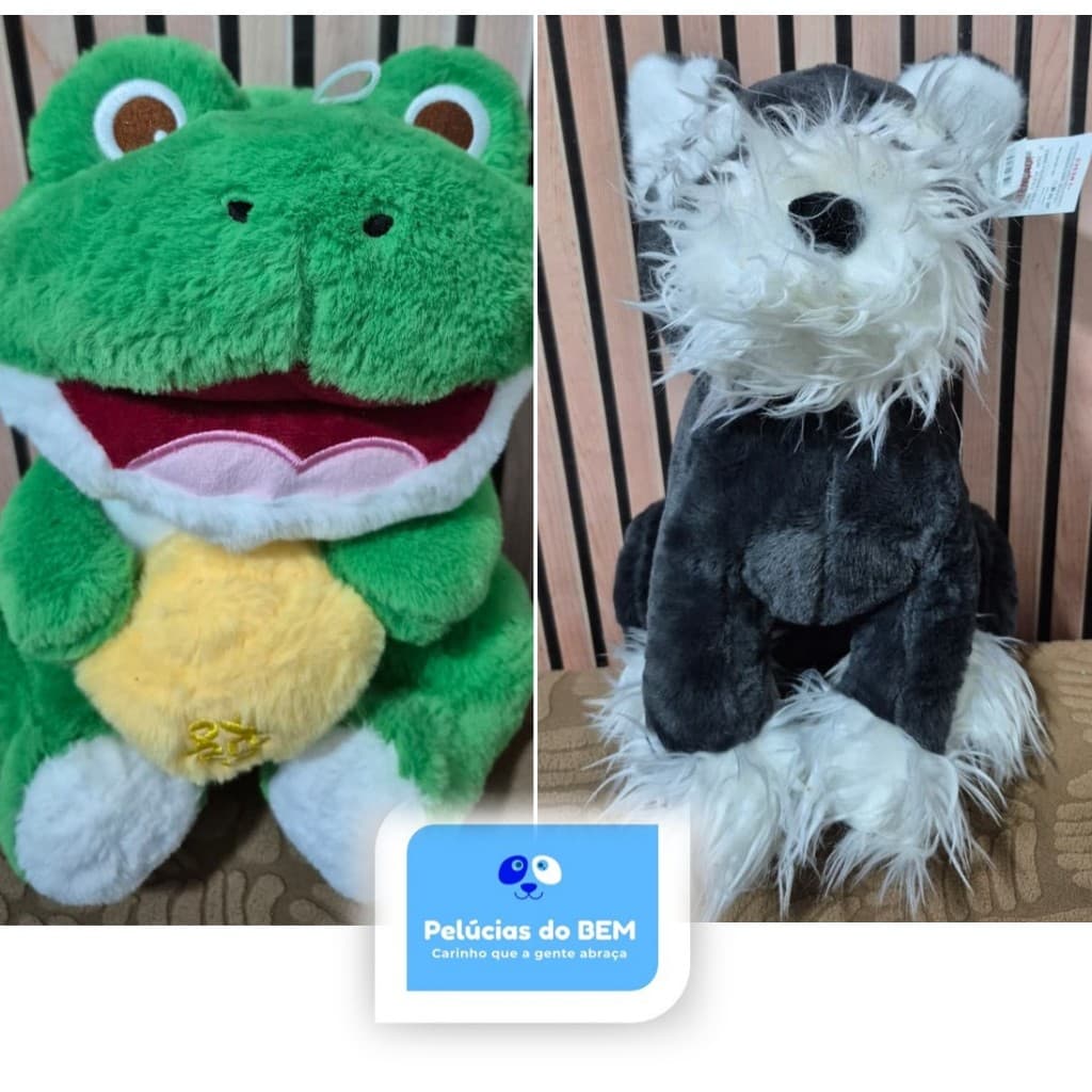 Sapo de pelúcia - Prosperidade ou Cachorro Schnauzer 28 a 30 cm Br machine - pelúcia alta qualidade presente criança