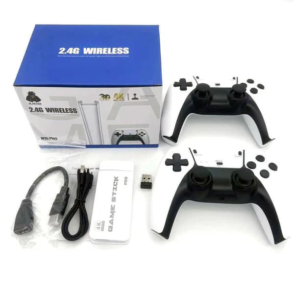 Game Stick M15 PRO 4k 64GB Hdmi Com 2 Controles Sem Fio + 20mil Jogos