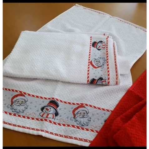 kit Pano de Copa Felpudo Vida II Döhler | 45x70cm | Alta Absorção e Decoração Festiva