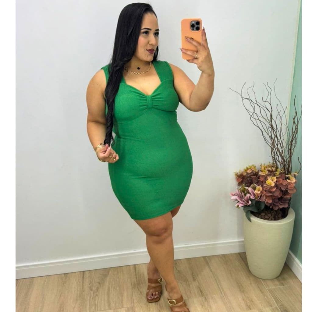 Vestido Festa Plus Size Alça Grossa Com Bojo Malha Anaruga Zero Transparencia Promoçao