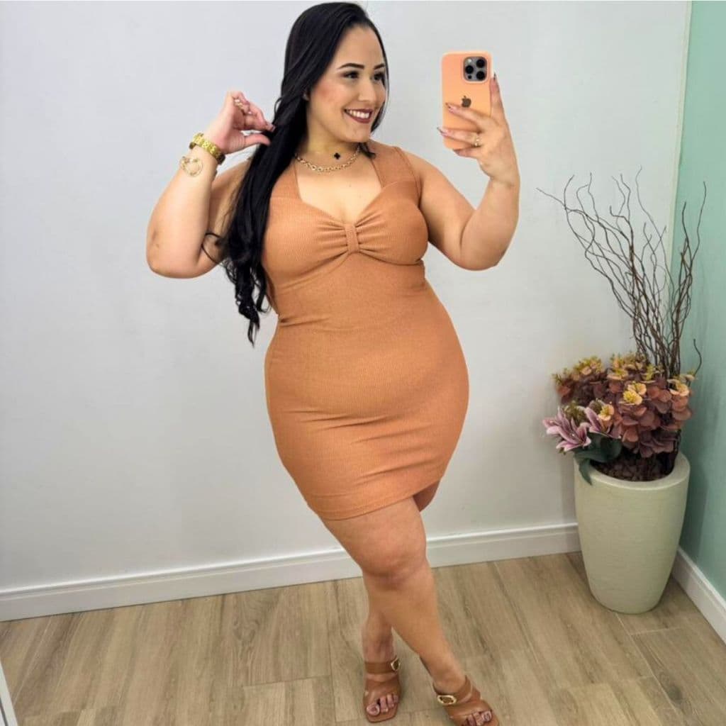 Vestido Plus Size Balada Festa Alça Grossa Com Bojo Malha Anaruga Zero Transparencia Promoçao