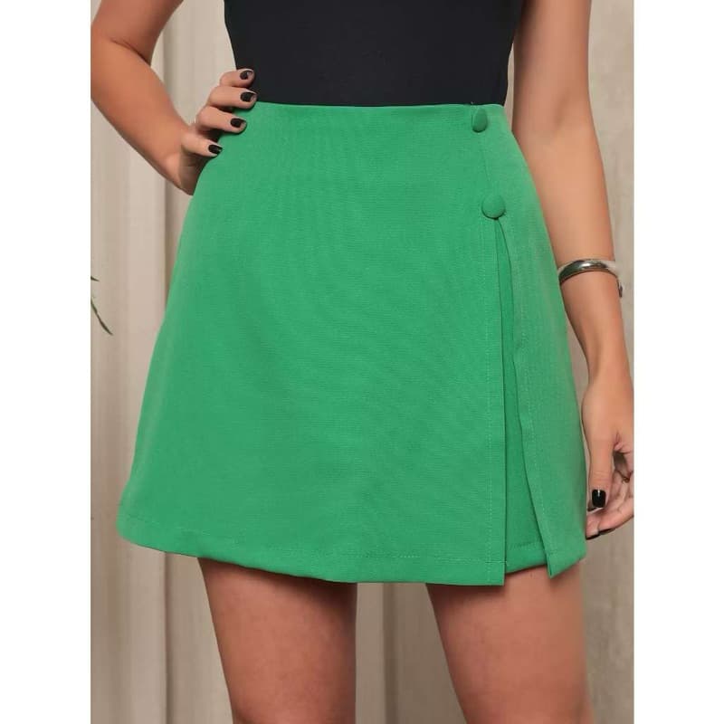 Short Saia Feminino Com Zíper atras