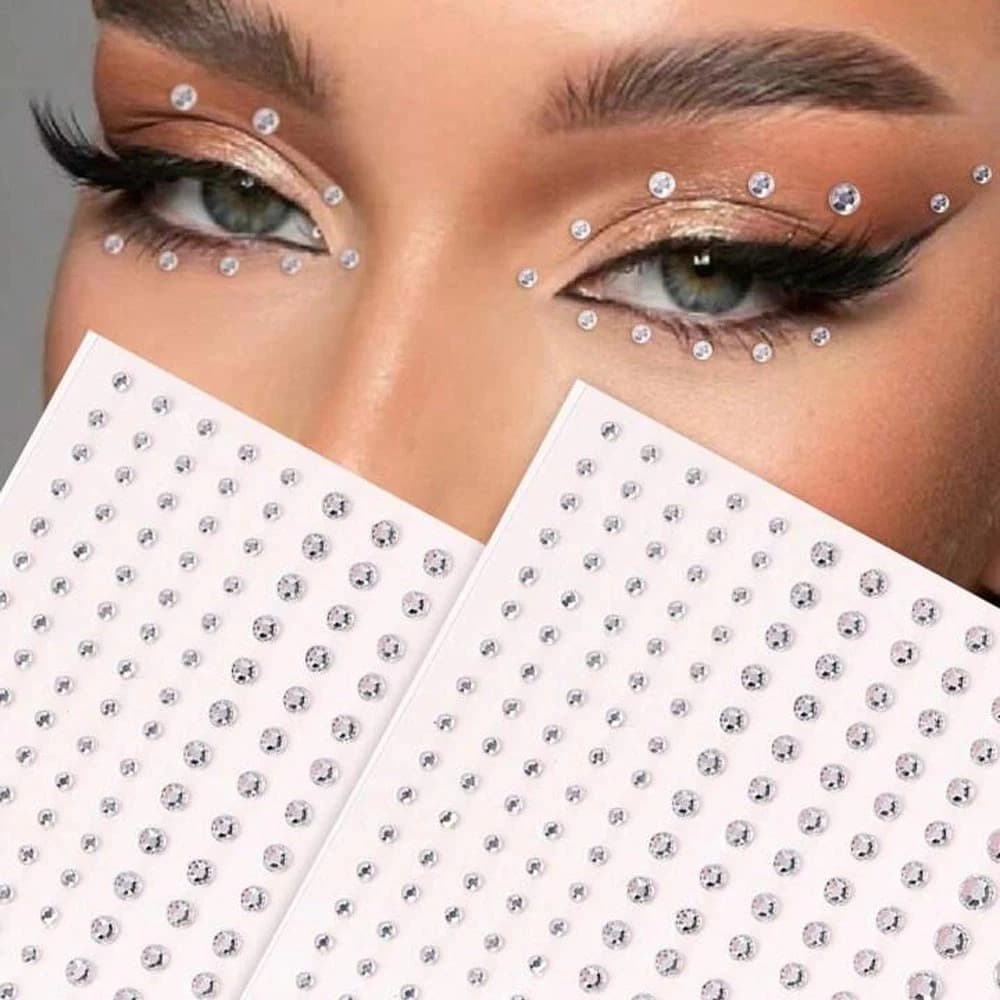 Ponto de luz para maquiagem - Cartela de Strass Auto Adesiva Artesanato/ Scrapbook/ Unhas/ Maquiagem-FY802121