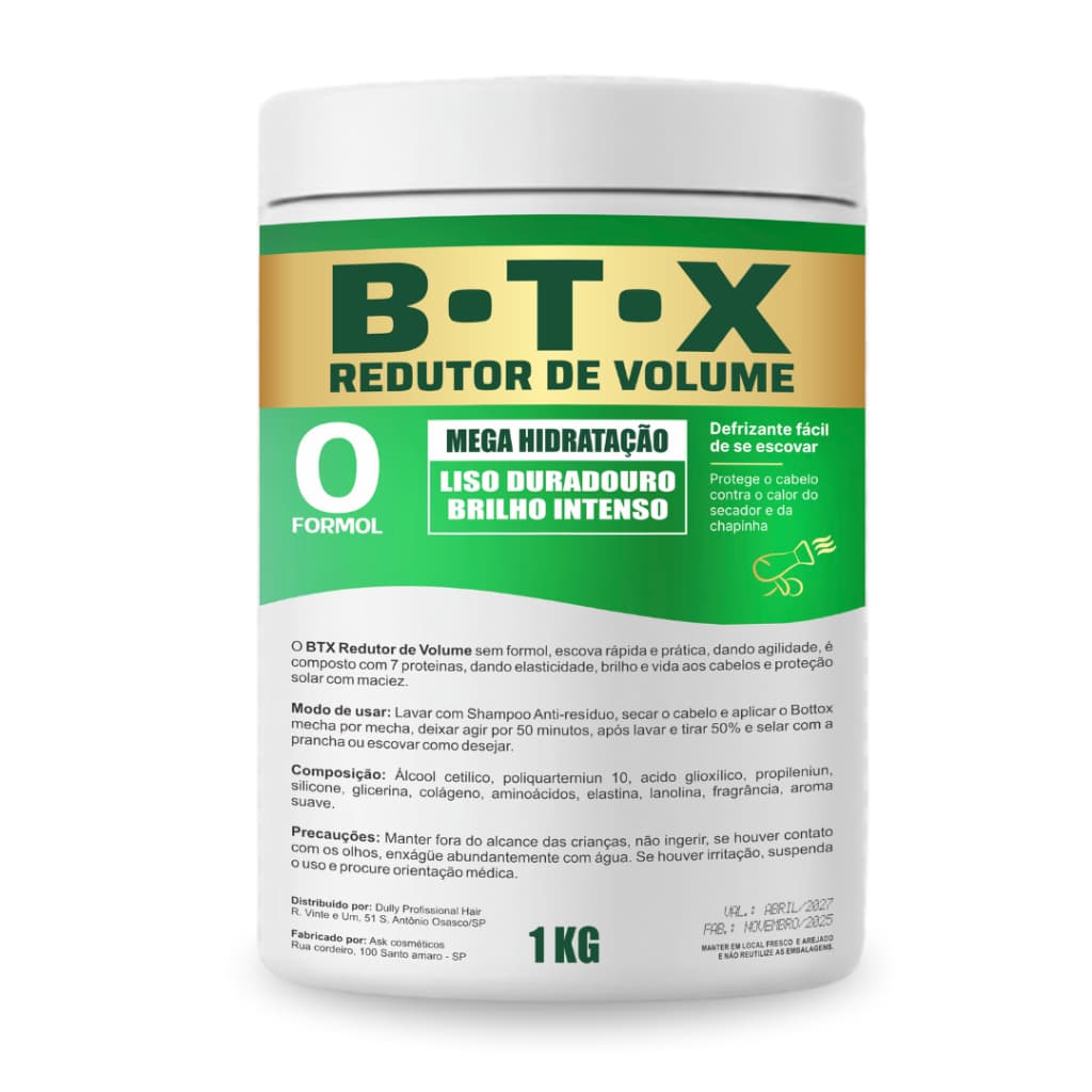 B-T-X Redutor Volume Mega Hidratação Profissional Original