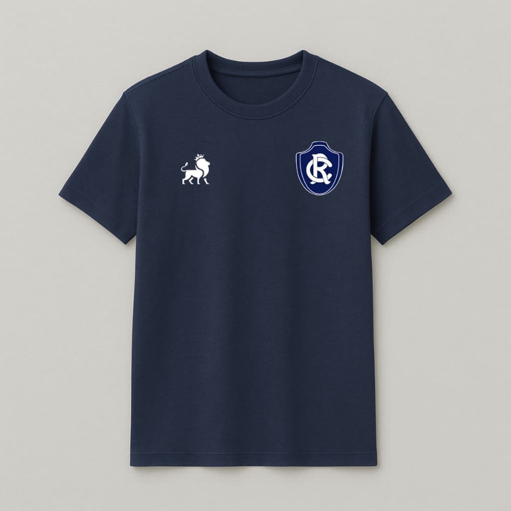 Camiseta Remo Leão Azulino Maior do Norte Remoçada Algodão Adulto Unissex