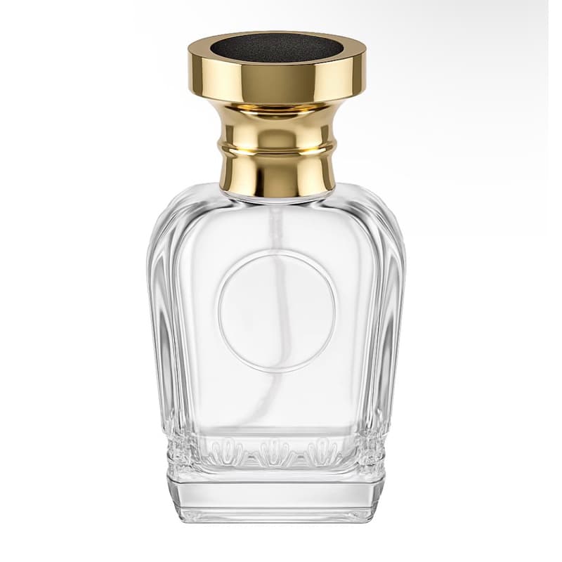 Kit 5 Vidros Porta Perfume Itáli Com Válvula e Sobre Tampa Dourada 30ml