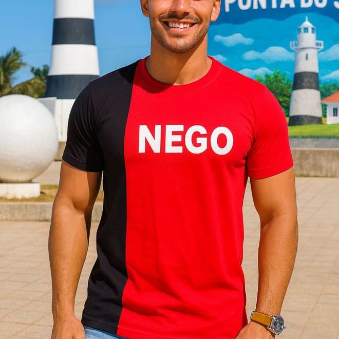 Camiseta masculina T-shirt algodão bandeira da Paraíba cultura nordestina camisa