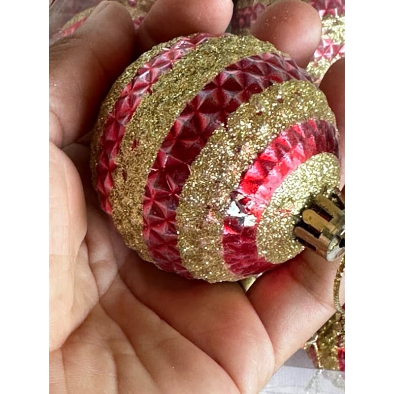 Bolinha Bola enfeite de Natal 6cm 6 unidades