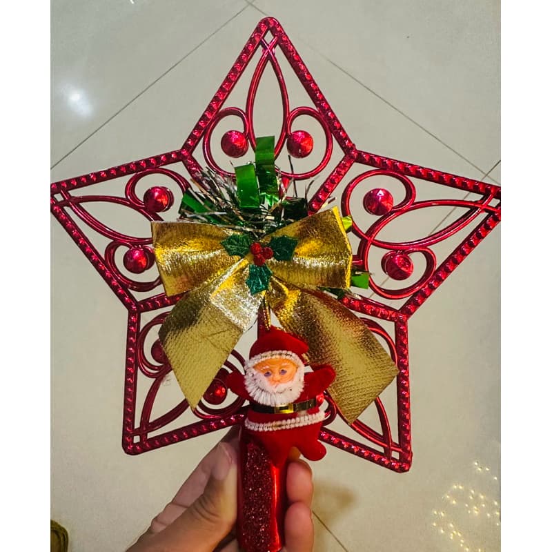 Estrela ponteira 20cm para árvore de Natal