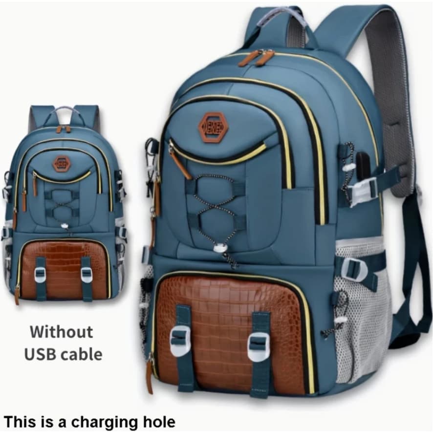 Mochila de Viagem Acampamento Feminina Multifuncional Reforçada Impermeável Mochila para Notebook