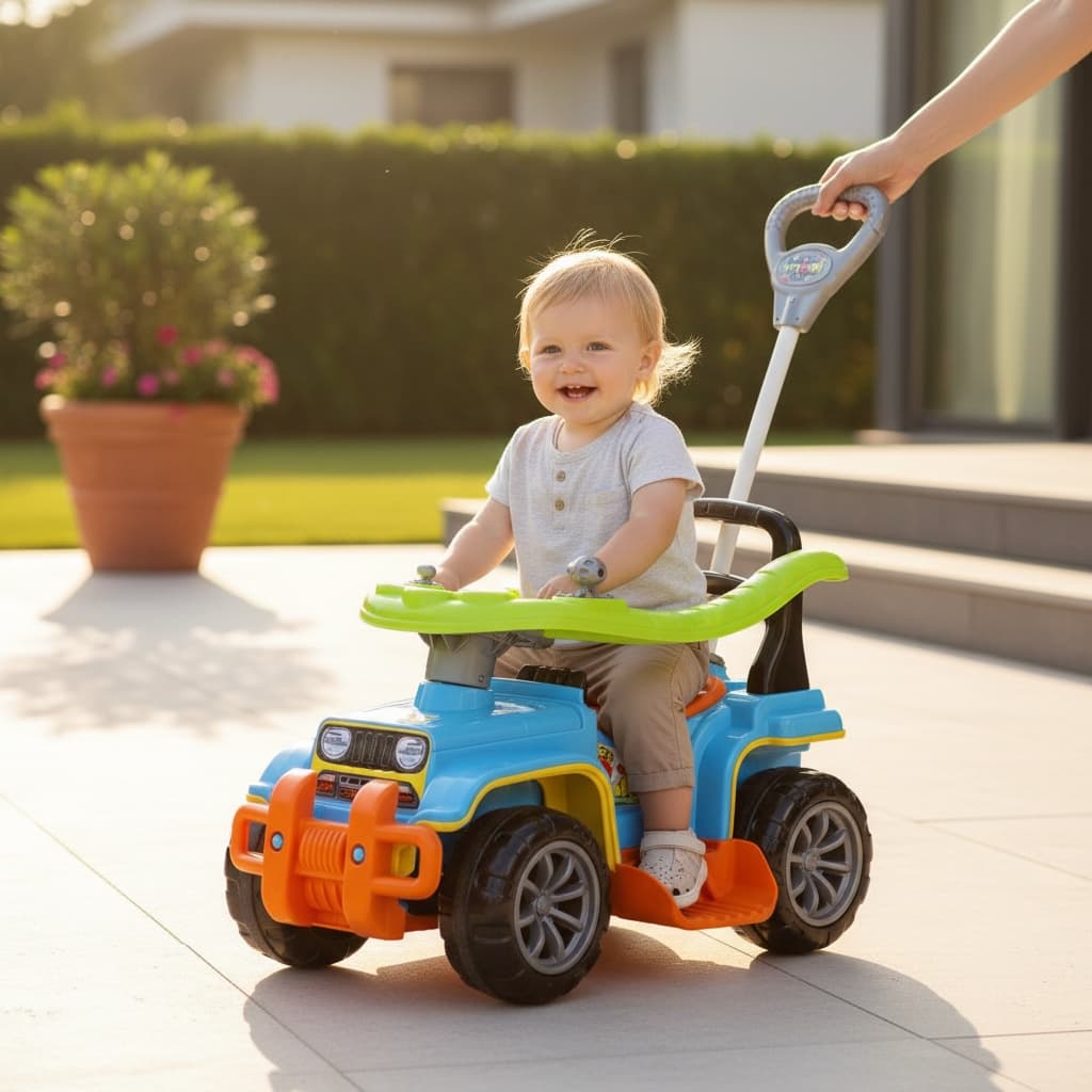 Carrinho Passeio Infantil Jip Jip  Maral com Buzina Guia para Condução Passeio Presente Criança