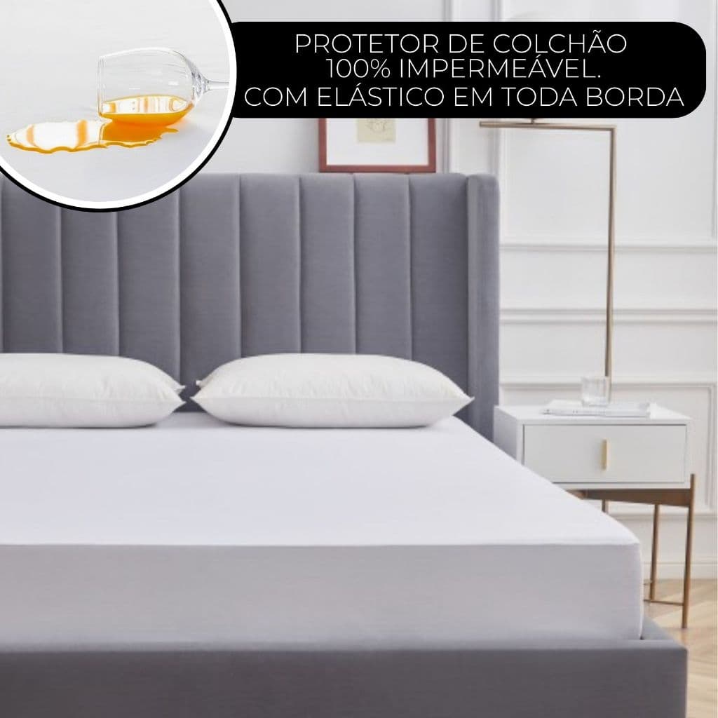 Protetor de Colchão 100% Impermeável Com Elástico Queen Casal Solteiro Capa de Colchão Habitat Protetor de Travesseiro