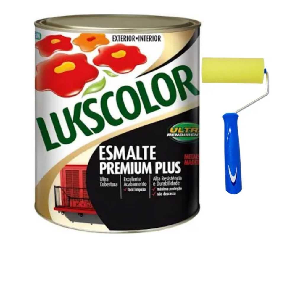 Tinta Esmalte  Cor Ceramica 900ml  Premium Otimo Acabamento + 1 Rolo Espuma 9cm