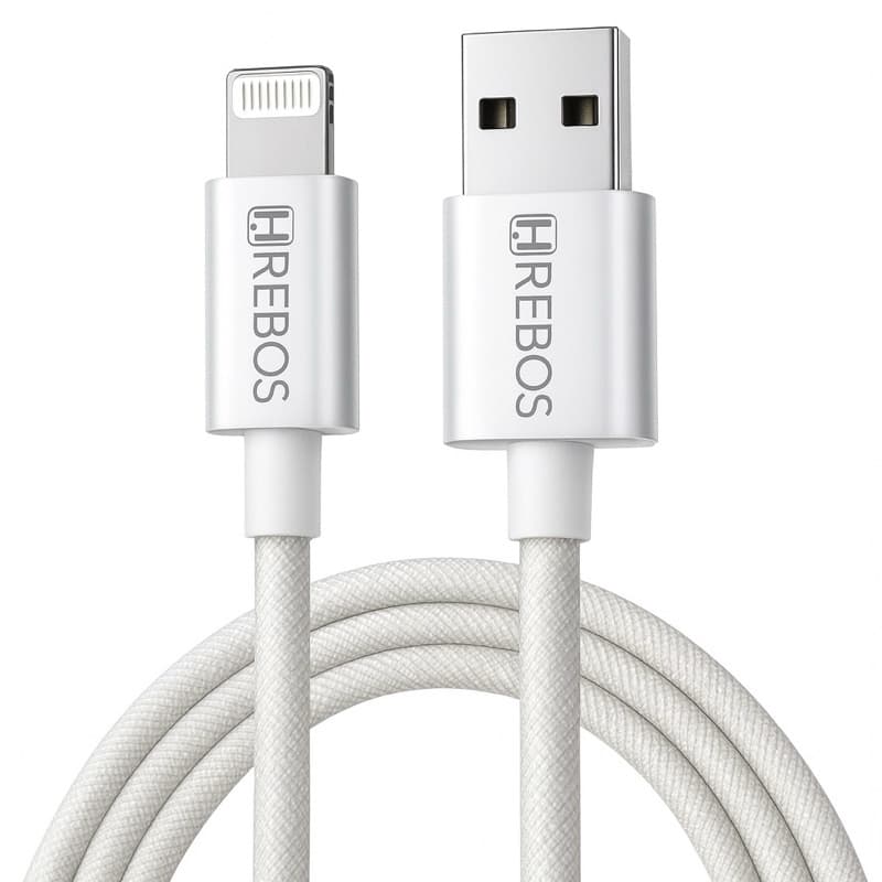Cabo Tecido Carga Turbo E Dados 3 Metros Tipo Usb Para Lightning Hrebos HS-148 Novidade Lançamento 2026(em até 12 horas)