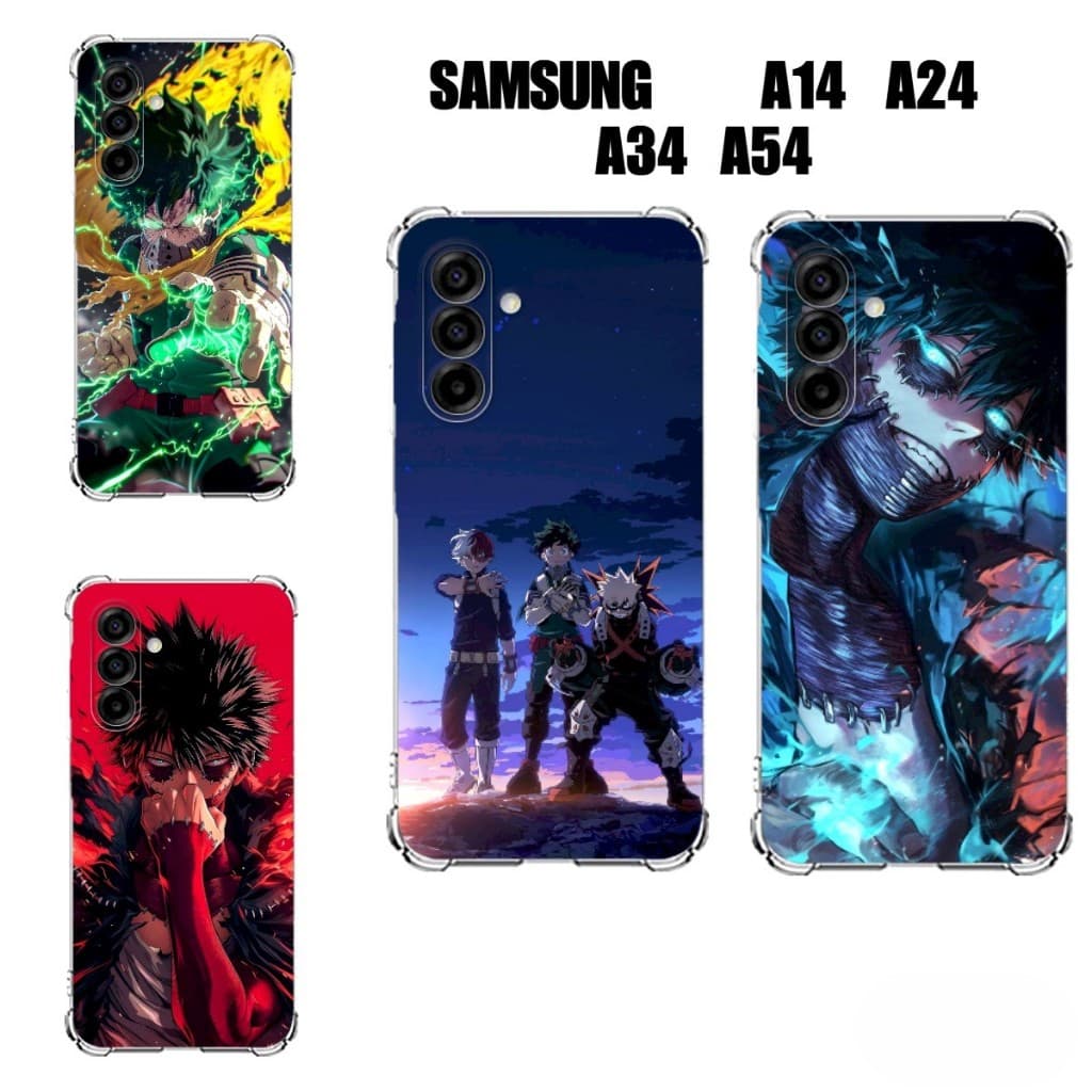 Capinhas TPU Samsung Galaxy A14 A24 A34 A54 Anime Boku No Hero My Hero Academia Deku Dabi Bakugo