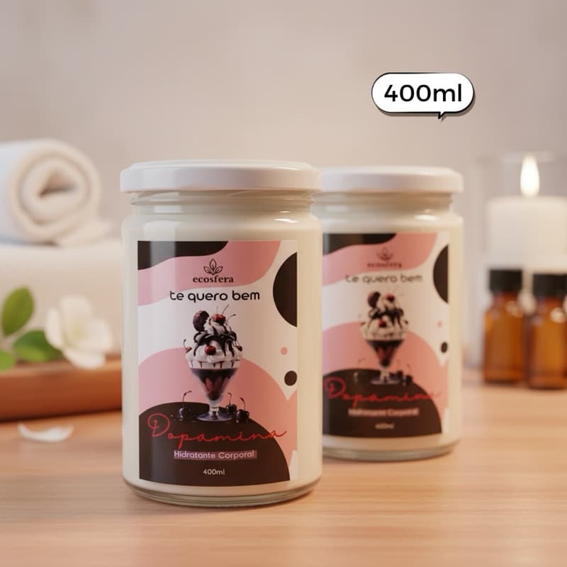 Creme Hidratante Corporal - Óleo de Avelã, Manteiga de Cacau - 400ml Leite corporal Ultra Hidratante- Vegano.