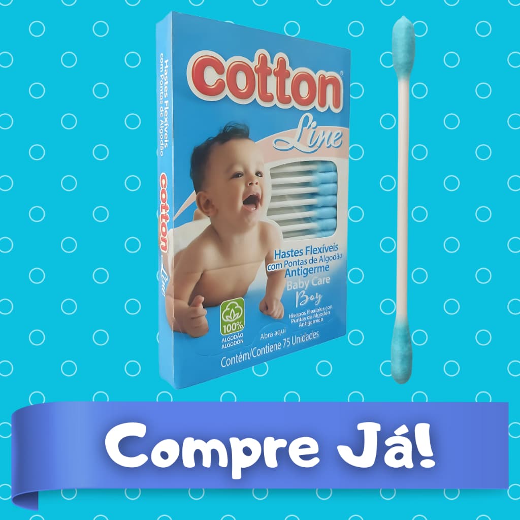 Hastes Flexiveis Cotonote Rosa Baby Care Boy Azul Menino da Cotton Baby Antigermes