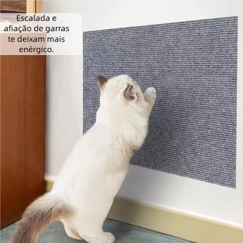 Tapete Arranhador Auto-Adesivo Gato - Adere Firme ao Sofa, Evita Danos, Ideal para Gatos Adultos e Filhotes!
