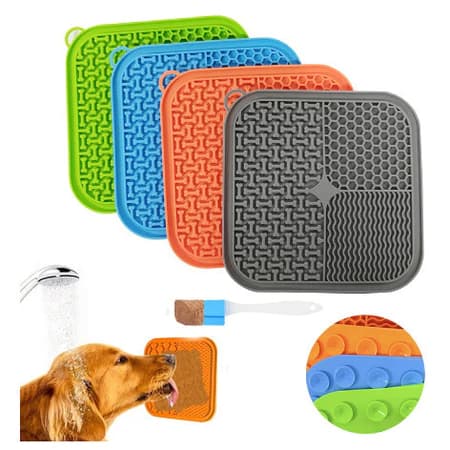 Tapete Comedouro Slow Feeder – Cães Gatos, Reduz Stress e Banho Comida