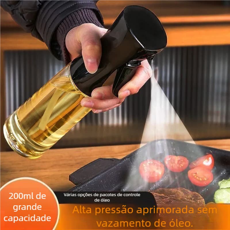 Frasco Borrifador de plástico‌ Multifuncional – Azeite, Óleo, Vinagre e Água