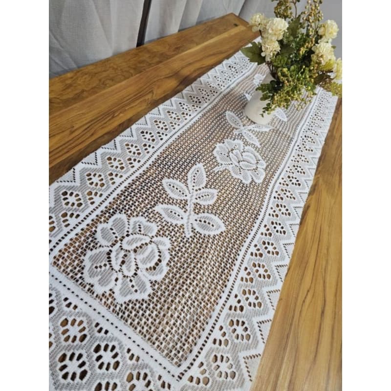 Caminho de Mesa Trilho de Mesa Renda Passadeira