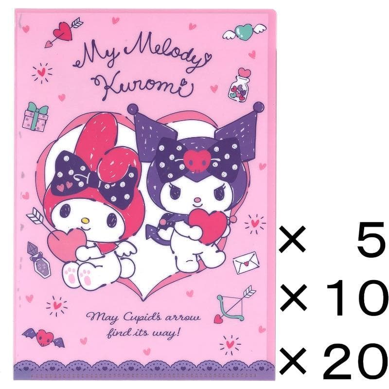 【Direct from Japan】Sanrio Kuromi② Plastic File Folders A5 Paper 2 Storage Stationery - Bulk purchase (×5, ×10, ×20)