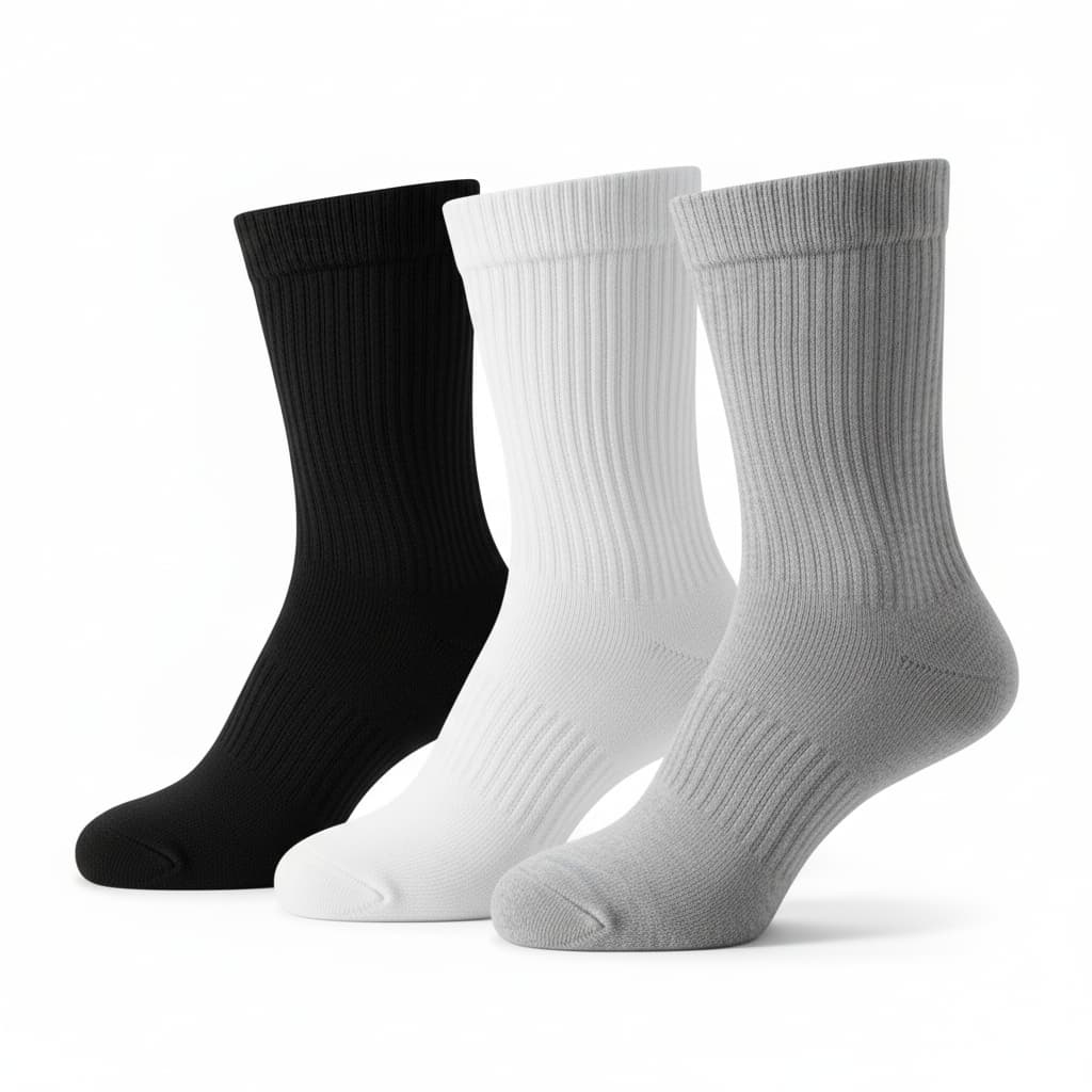 Kit 12 Pares de Meias Caneladas Masculina Cano Alto em Algodão Meias Esportivas - Promoção !