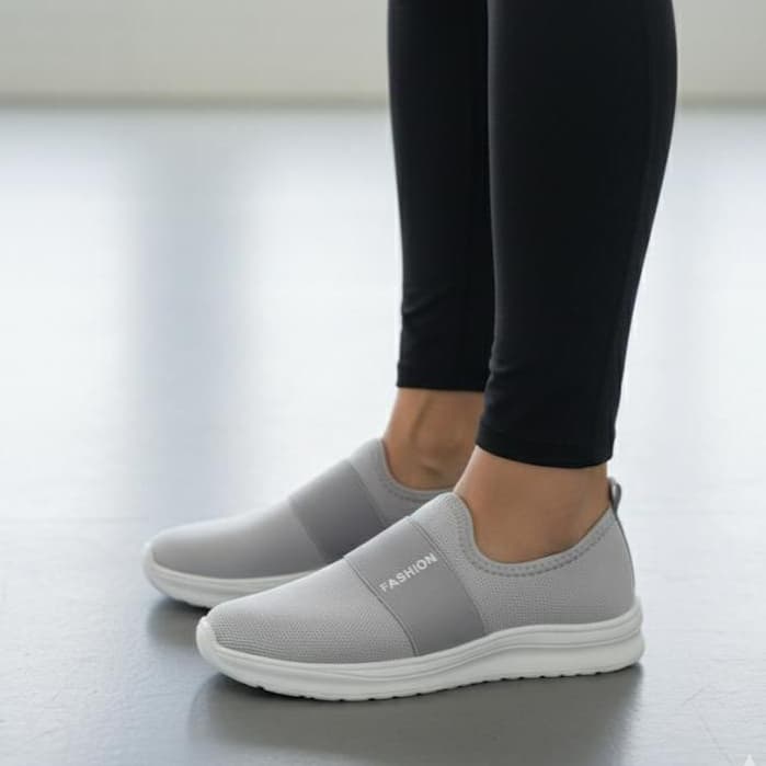 Tênis Fashion Meia Feminino Confortável Calce Fácil CINZA