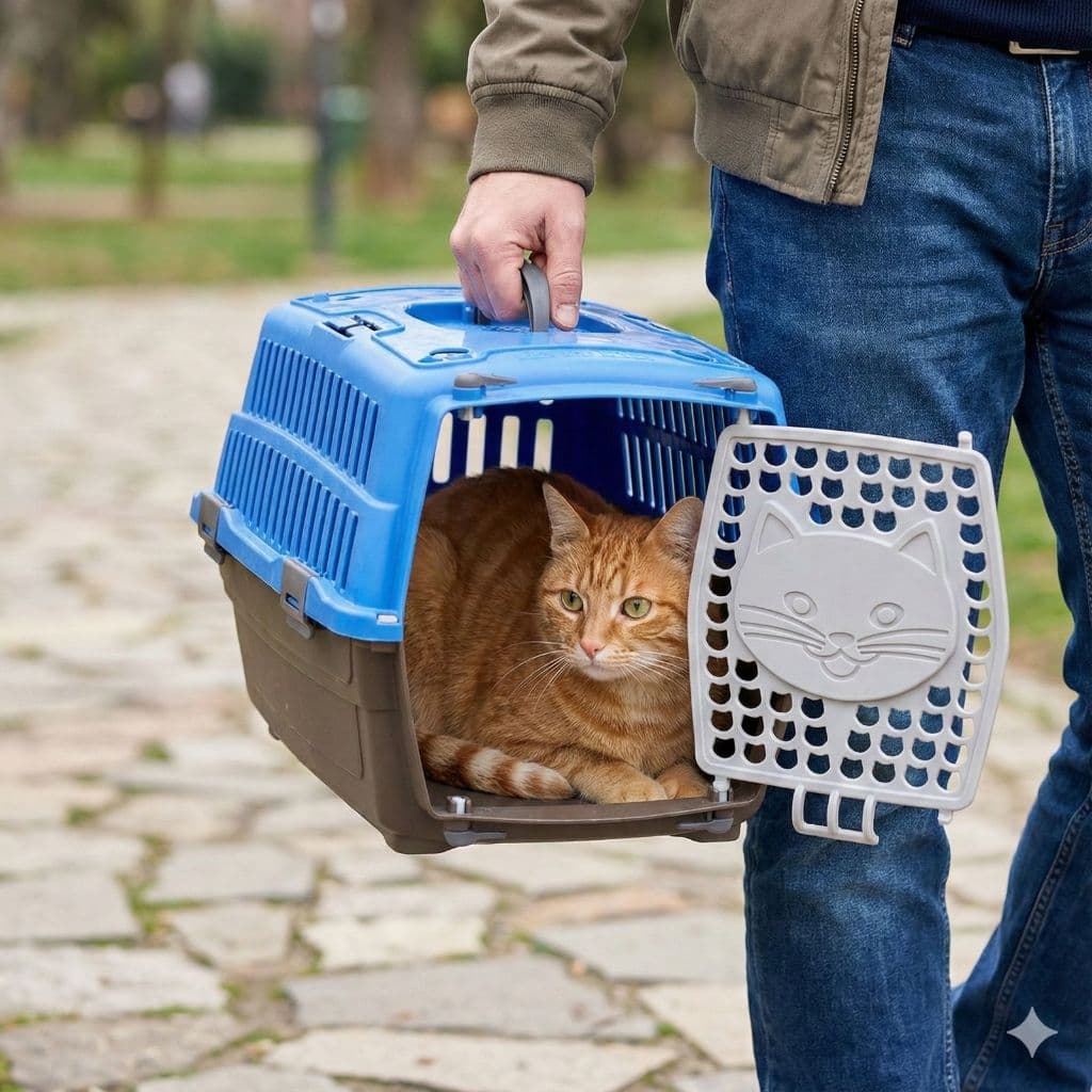 Caixa De Transporte Viagem Para Gato Ideal Avião Onibus Carro Tamanho N1 Pequeno Porte