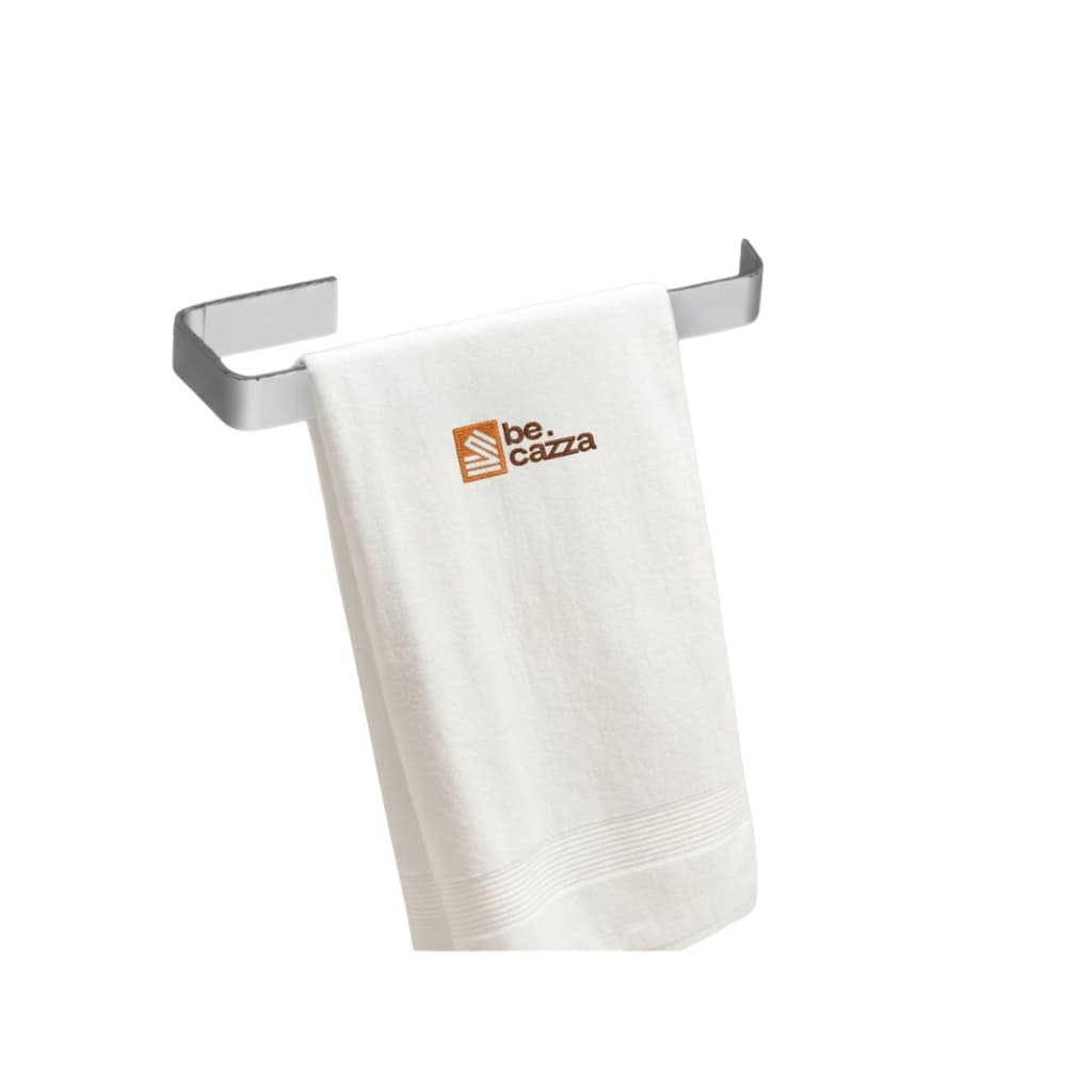 Porta Toalha de Rosto Quadrado Para Banheiro Lavabo Alumínio Cromado Parafuso Escondido - Reforçado