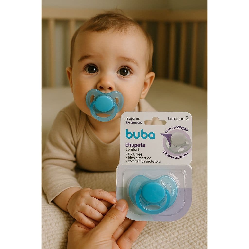 Buba, Chupeta Comfort Tamanho 2 - Rosa  Azul